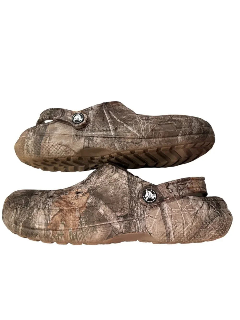 Crocs Realtree Lined Clogs Men’s 9 Women’s 11 Camo Fleece Shoes EUC
